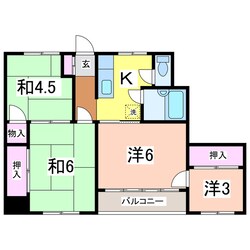 あけぼのマンションの物件間取画像